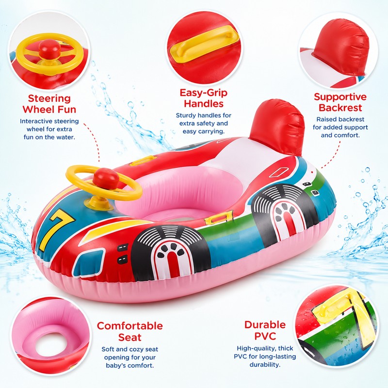 Baby Inflatable Car Pool Float for Pool Play – Cute