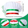 Kyson 4 Pieces Italian Flag Chef Hats Red White and