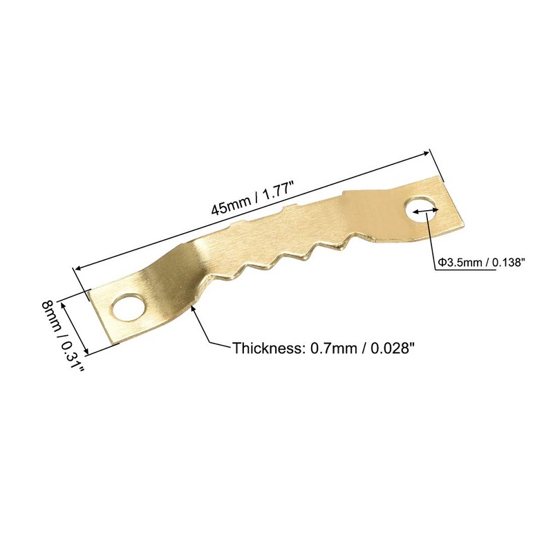 sourcing map Sawtooth Hanger - Double Holes with Screws for