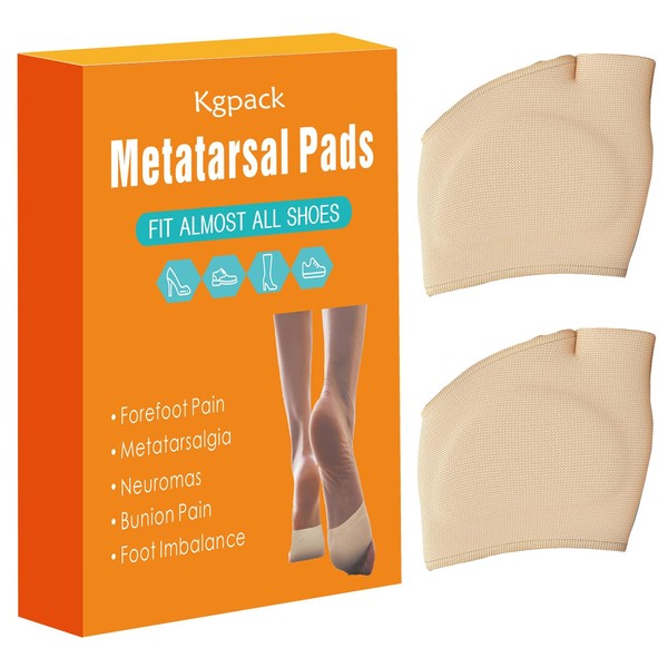 Metatarsal Pads for Women and Men,Ball of Foot Cushion,Foot Pads Heel Cushions for Shoes,Gel Sleeves Cushions Pad - Fabric Soft Socks for Supports Feet Pain Relief(2Pcs)
