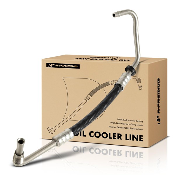 A-Premium Lower Automatic Transmission Oil Cooler Line Hose Assembly Compatible