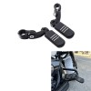 TCMT 1-1/4" 32mm Black Short Angled Adjustable Highway Foot Peg