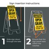 Osha Caution Open Grave Do Not Step On Sidewalk Sign