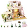 SICSHTOP Dolls House Kit, 3D Wooden Puzzle Booknook Model Kits