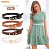 4 Pack Women Thin Waist Belt Skinny Leather Belt with