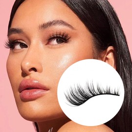 Ahrikiss Half Lashes Natural Look 10 Pairs Wispy Cat Eye Lashes 10-15mm 3D Accent Fluffy False Eyelashes Volume Short Half Eyelashes (B04)