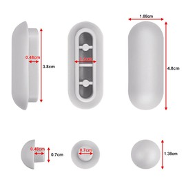 Golrisen Toilet Seat Damper Plastic Toilet Seat Buffer Bumpers Toilet Seat Buffer Replacement Part Seat Cover Buffer 8 Seat Discs 4 Upper Cover Pads Support Plugs for Toilet Lid and Toilet Seat