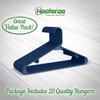Clothes Hangers Plastic 20 Pack - Navy Plastic Hangers -