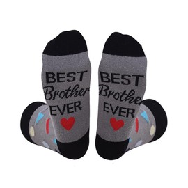 Brother Gifts from Sister Brother in Law Birthday Christmas Presents for Stepbrother Gift for Men Boys Socks Little Big Bro Sock Gift for Sibling Family