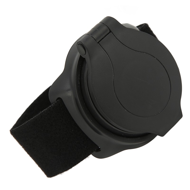 Bicycle Mirror Nylon Wrist Arm Strap Convex Design Black 5cm