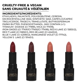 LARITZY COSMETICS Cream Lipstick – Hydrating Long-Lasting Satin Finish – 3.5 g (0.12 oz) (Eggplant)