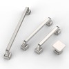 FURNIWARE Cabinet Handles,10 Pack Brushed Nickel Hardware Drawer Pulls,Zinc Alloy