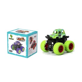 AHYCS Monster Truck Toys, Friction Powered Monster Trucks for Boys, Push and Go Vehicles Toy for Kids, Inertia Vehicle, Stunt On-Road Vehicle, Great for Birthday Party Gift for Boys Girls (Green)
