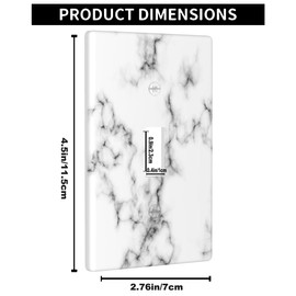 Pznen Modern Marble Design Light Switch Cover Plates Grey And White Marble Texture Single Toggle Wall Plate 1 Gang Lightswitch Cover Home Decorative Office 4.5"x 2.76"
