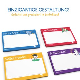 Ulassa Kudos Cards - 400 Kudo Cards 100 x 70 mm - German Version - Appreciation Card Set - Cards to Increase Appreciation, Praise and Motivation in the Team - Thank You Cards, Praise Cards