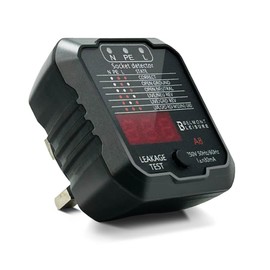 Belmont Leisure - Socket Tester Mains Outlet Leakage Tester with LED Indicators Reverse Polarity Neutral Live Earth Wire Testing RCD Test - UK Plug 240v 50/60Hz