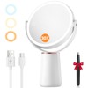 Auxmir Makeup Mirror with Lights, Double Sided 30X/1X Magnifying Mirror,