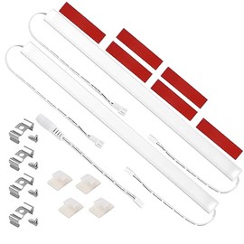 Litever Extra Add-on LED Light Strip Bars 12VDC with Mounting Hardware. Additional Add-on LED Light Bars LL-030 Series 6-Light-Bar Under Cabinet Lights ONLY. 2 Pack. Cool White 4000K.
