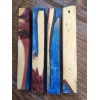 1 Pen Blank Hybrid Stabilized Cedar Epoxy Blue
