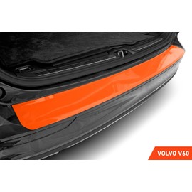 Luxshield Car Bumper Protector Set for Volvo V60 2 (II) 225/227 I 2018-2024 - Rear Bumper guards for cars, anti scratch, Paint Protection For Sill - Transparent