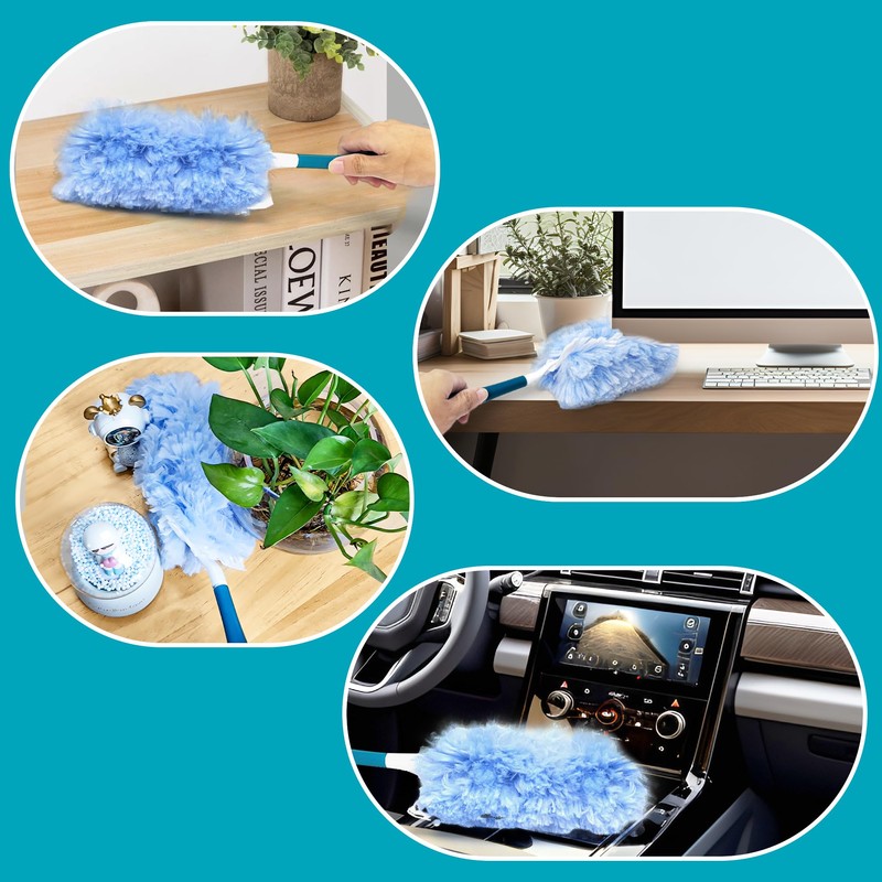 NEWE Duster Refills 20 PCS with Handle Compatible with Swiffer,