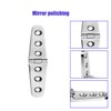 2 Pcs Marine Boat Strap Hinges Stainless Steel, No Noise,