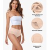 coskefy Cotton Underwear for Women High Waisted Breathable Seamless Panties
