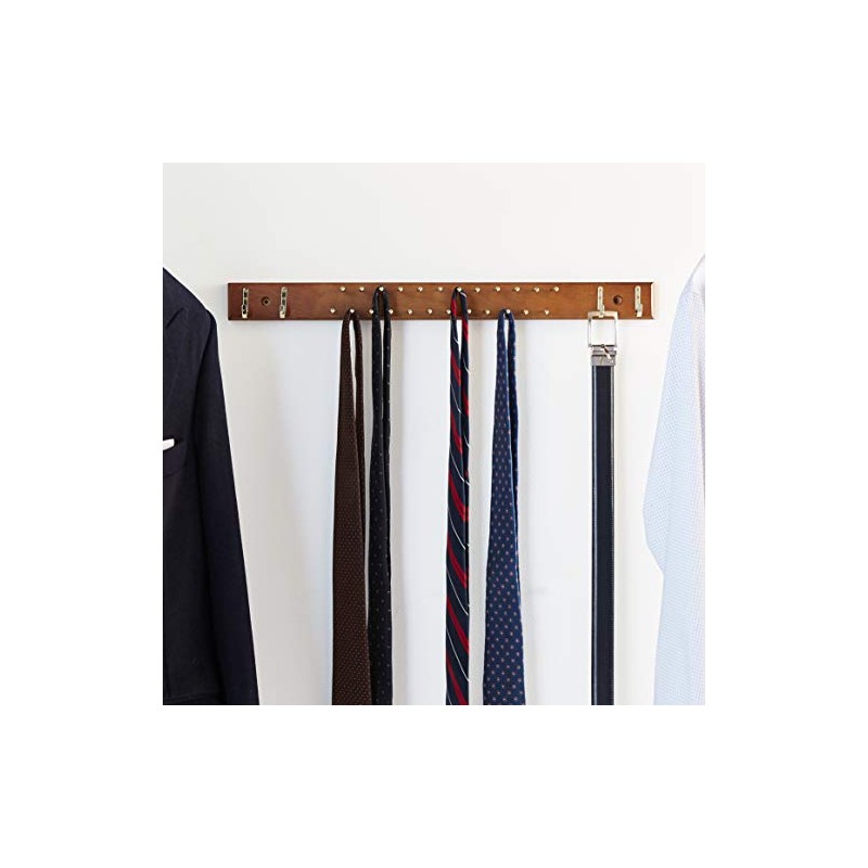 Proman Products HG16176 Tie and Belt Wood Hanger