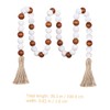 GLEAVI Farmhouse Beads Garland with Tassel Decorative Bead String Hanging