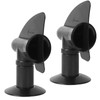 TonGass (2-Pack, Black RV Rotating Sewer Plumbing Vent Cover for
