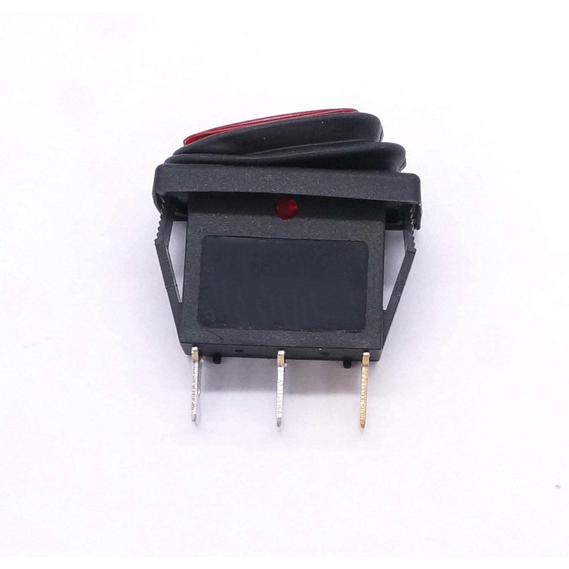 Taiss 2Pcs Waterproof Rocker Toggle Switch 12V Red Lighted Car