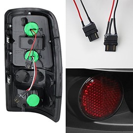 AKKON - For 00-06 Suburban Tahoe Yukon XL Denali Liftgate Model Style Black LED Tail Lights Brake Lamps Pair