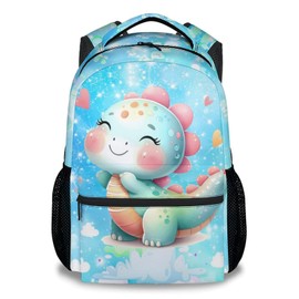 COOPASIA School Bag for Girls - Dinosaur Backpack for Kids Child - Cute Back to School Gifts - 17 Inch Toddler Bookbag Essentials for Elementary Kindergarten