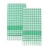 Talking Tables 2 x Green Gingham Kitchen Tea Towels Textile
