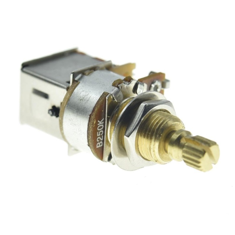Dopro Full Brass Shaft Push/Push Pot Guitar Bass Audio/Linear Taper