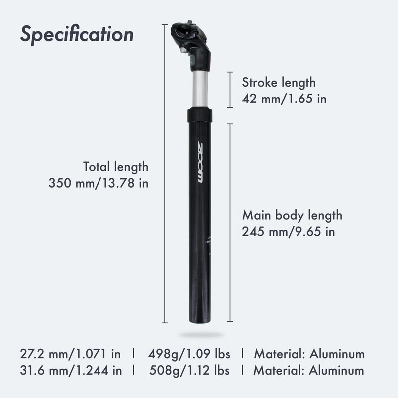 DJC Bike Suspension Seatpost Shock Absorber Damper Post 27.2 30.9