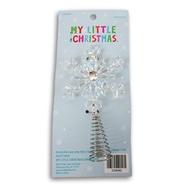 My Little Christmas Mini Iridescent Snowflake Tree Topper - 2.5 x 4.25 inch, Silver