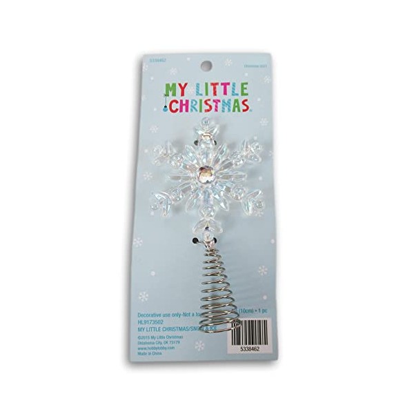My Little Christmas Mini Iridescent Snowflake Tree Topper - 2.5