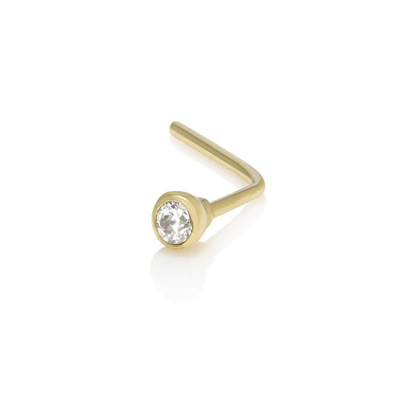 Mia Gioielli - Nose jewellery, diamond nose stud piercing 18ct