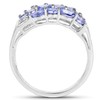 Bonyak Jewelry Genuine Oval Tanzanite and Tanzanite Ring in Sterling