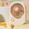 Small Desktop Fan Portable 115 Degreees Wind Direction Adjustment Cute