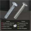 Pack of 20 M6 x 12 Flat Head Screws Stainless