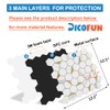 DICOFUN 1 Sheet Hexagon Tile Peel and Stick Backsplash, White