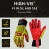 Seibertron HIGH-VIS HRIG Anti Impact Work Gloves Hi-Vis Oil and