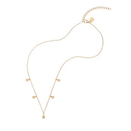 NOELANI Necklace with pendant made of 925 sterling silver for women, necklace, 37 + 5 cm, coin, comes in jewellery gift box, Sterling Silver, No Gemstone