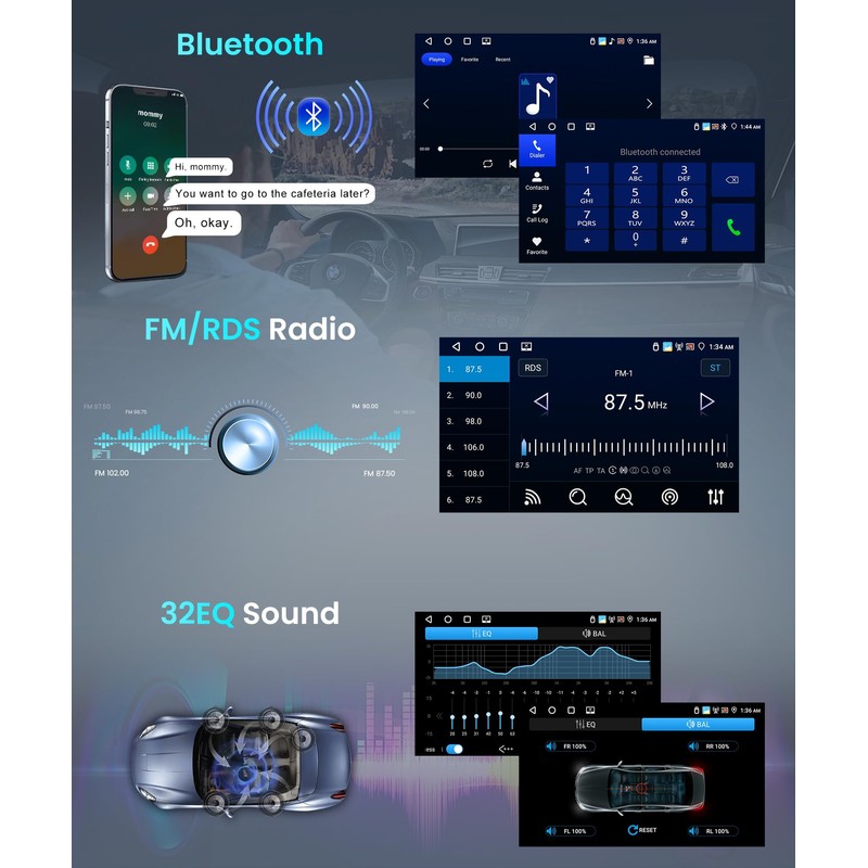 Rimoody 4G+64G Android Car Stereo for Toyota Camry 2000 2001