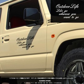 [KAIMIRU STORE] Hiace Jimny Cursive Light Car Van Universal Car Sticker Decal Sticker Outdoor Camping (k-434 Black)