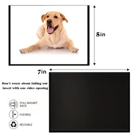 Tentee go Magnetic Picture Frames with Black Border Magnet Photo Pockets/Holder, Decorations for Home/Office/School/Classroom/Party/Lockers/Fridge (5 * 7)