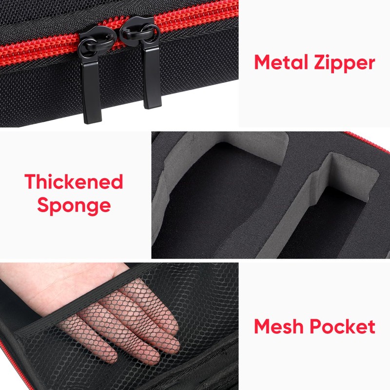 SOIMISS Wireless Microphone Case, Portable Microphone Bag - Protective Case