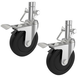 EUOKOK 5 Inch Scaffolding Casters Set of 4 Heavy Duty Baker Scaffold Wheels